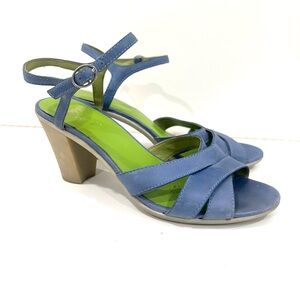 Camper Blue Strappy Heels